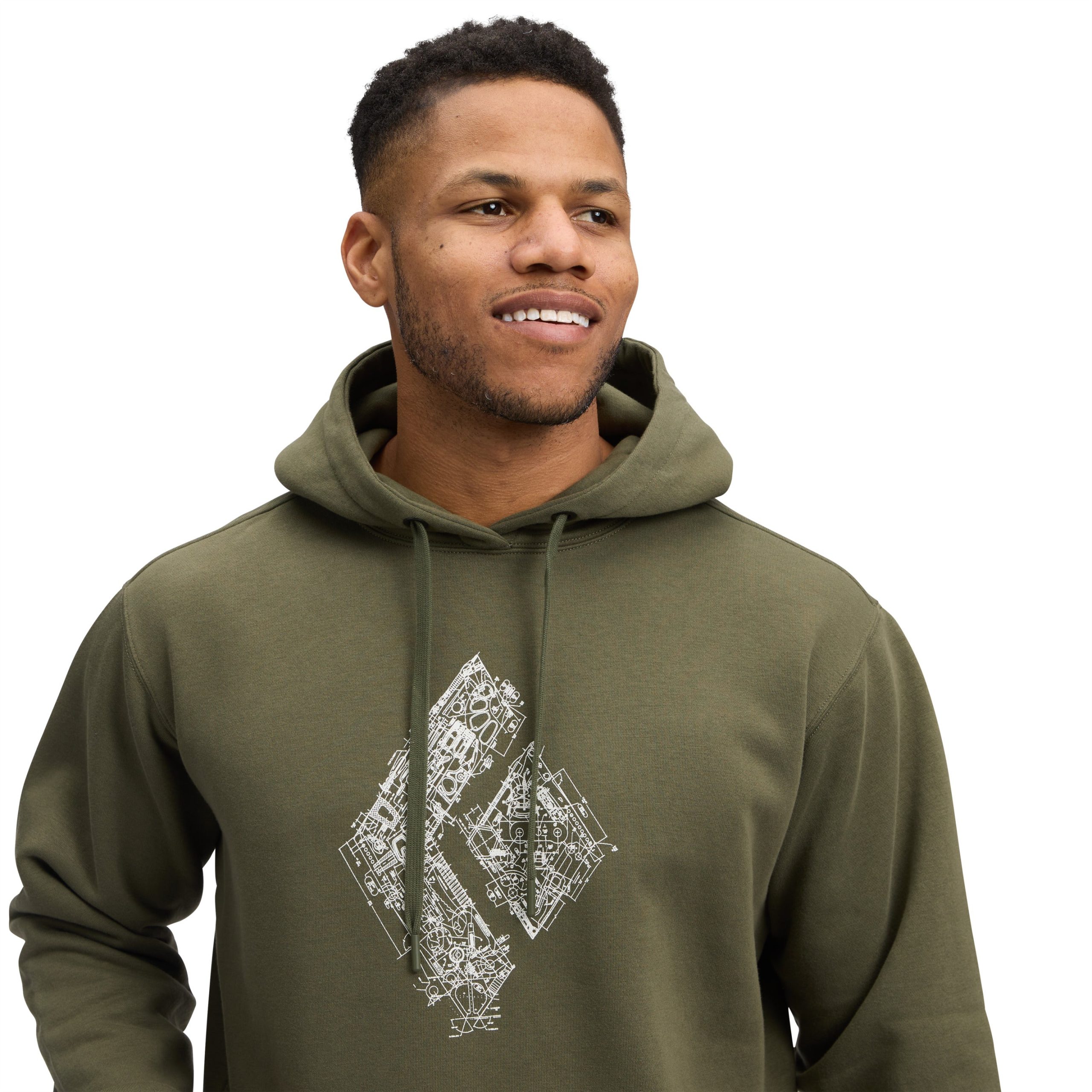 Men's Engineered Diamond Pullover Hoody - Image 9